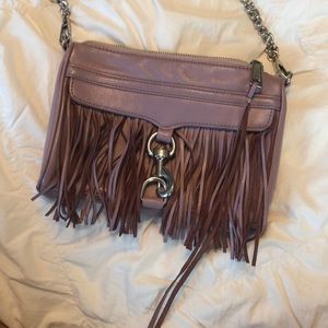 Rebecca milkoff light purple fringe bag